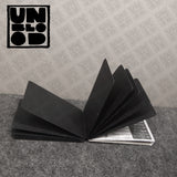 Block bristol papel negro de 300g, 9.5x5cm y 20h.